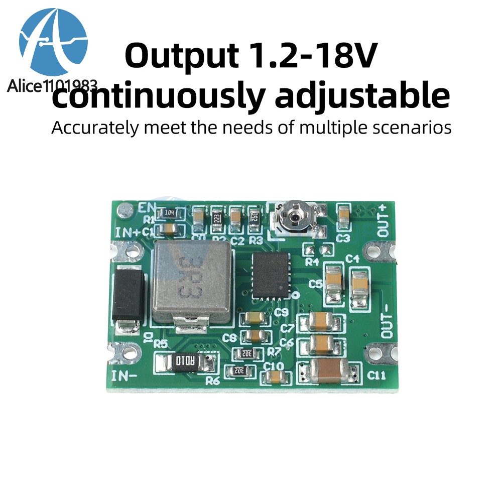 DC 3–20V to 1.2–18V Buck-Boost Module Regulated Power Supply Module for Battery