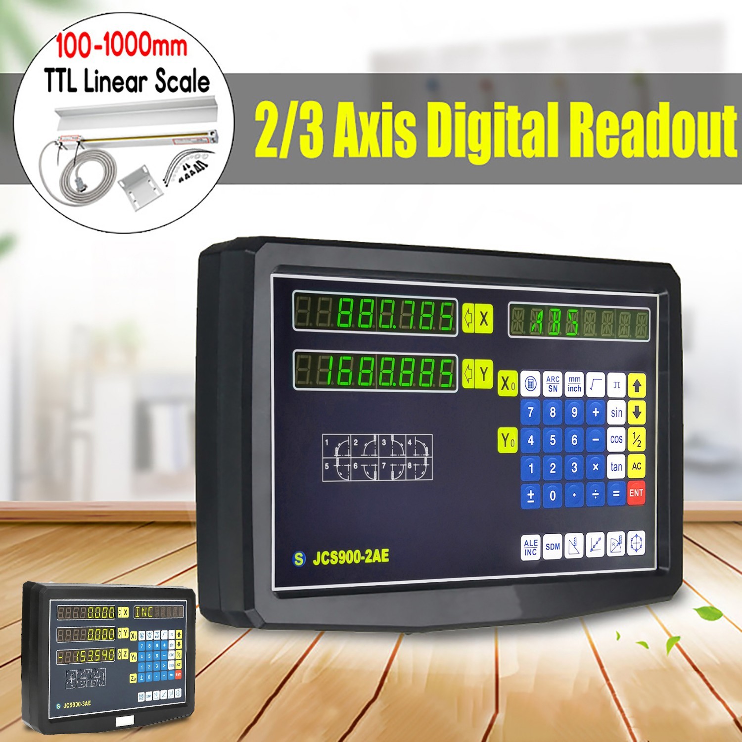 3 Axis DRO Digital Readout Linear Scale For Milling Lathe Machine High Precision