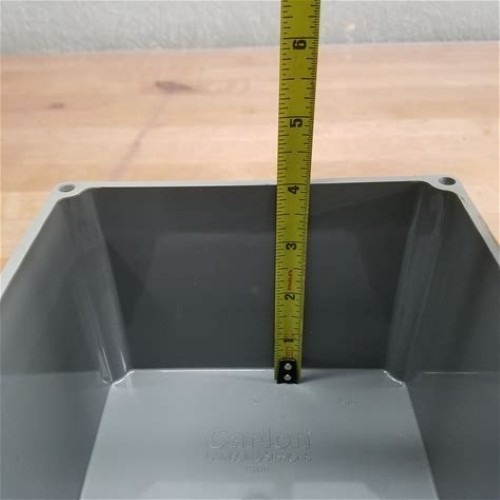 Carlon 6 in. x 6 in. x 4 in. Gray Electrical PVC Junction Box – E987R-3-HD