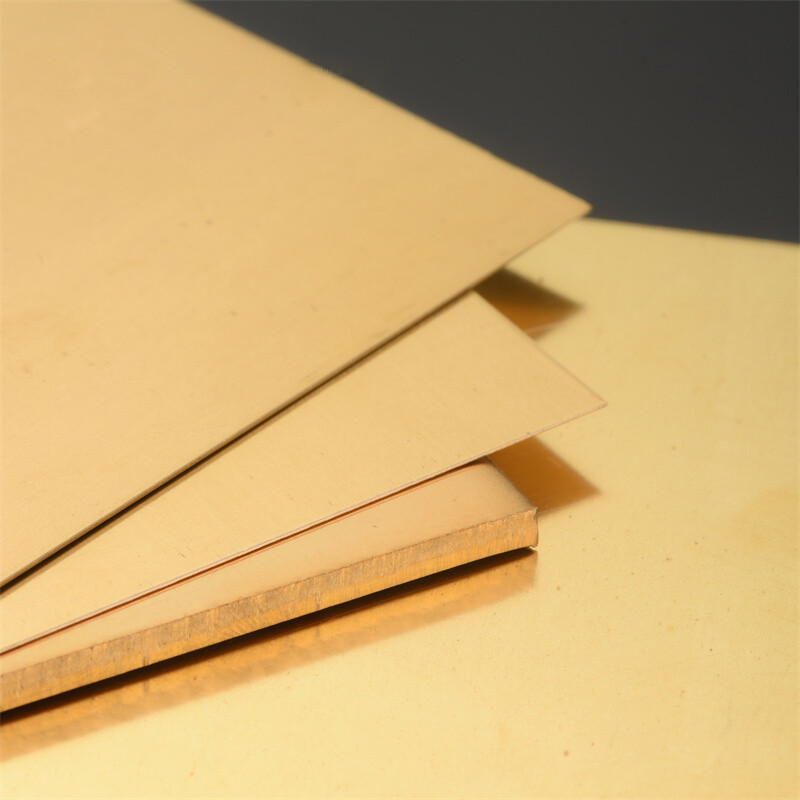 H62 Brass Sheet 0.5mm to 6mm Thickness DIY Copper Plate Durable Multiple Sizes