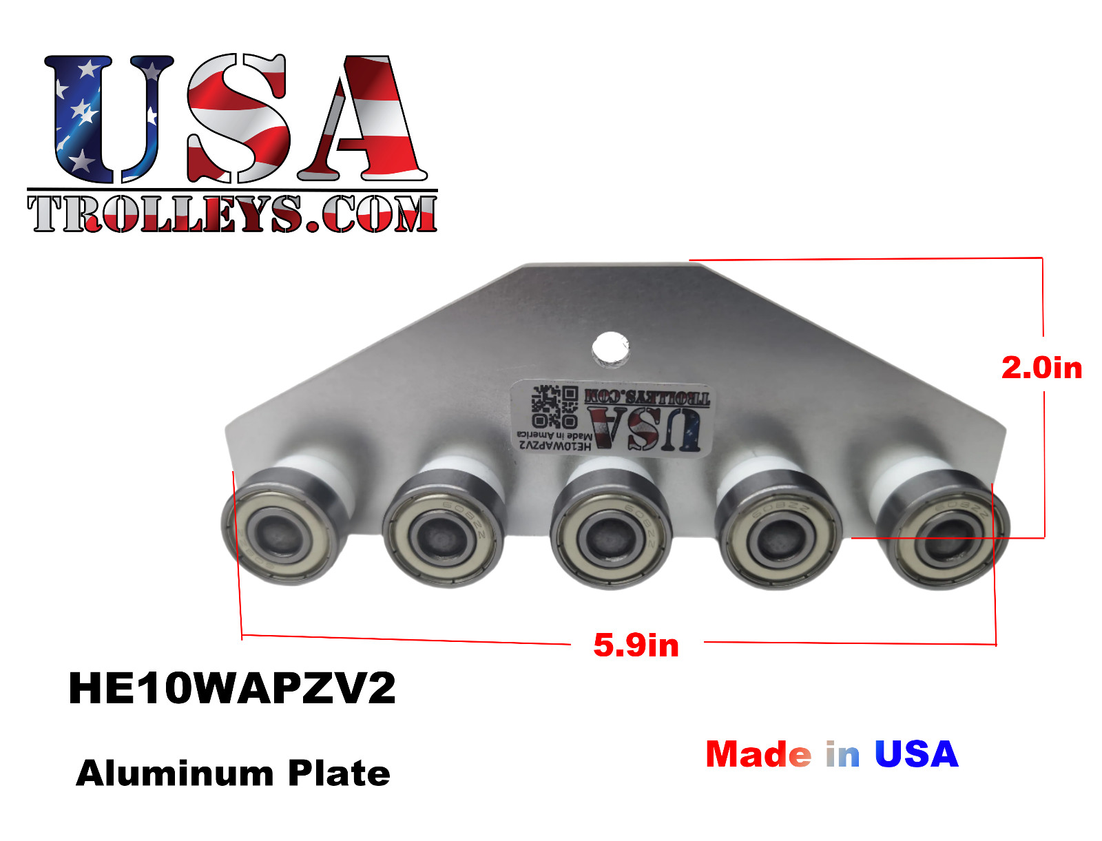 1-5/8 10 Wheel Heavy Duty Metal Frame Strut Channel Trolley -Uni/Super-Strut USA
