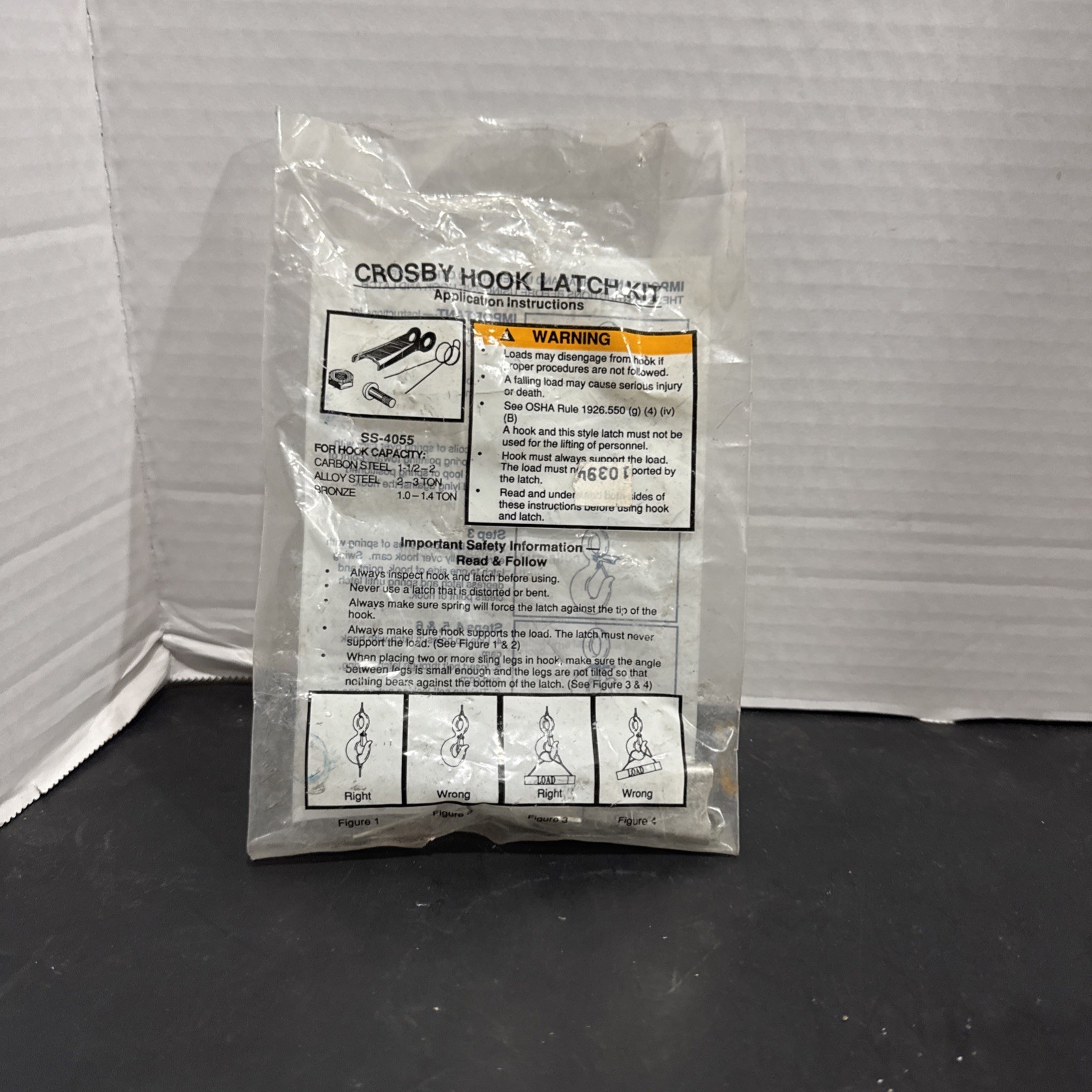 Crosby SS-4055 Hook Latch Kit Please Read Weight Capacity In Photos NOS