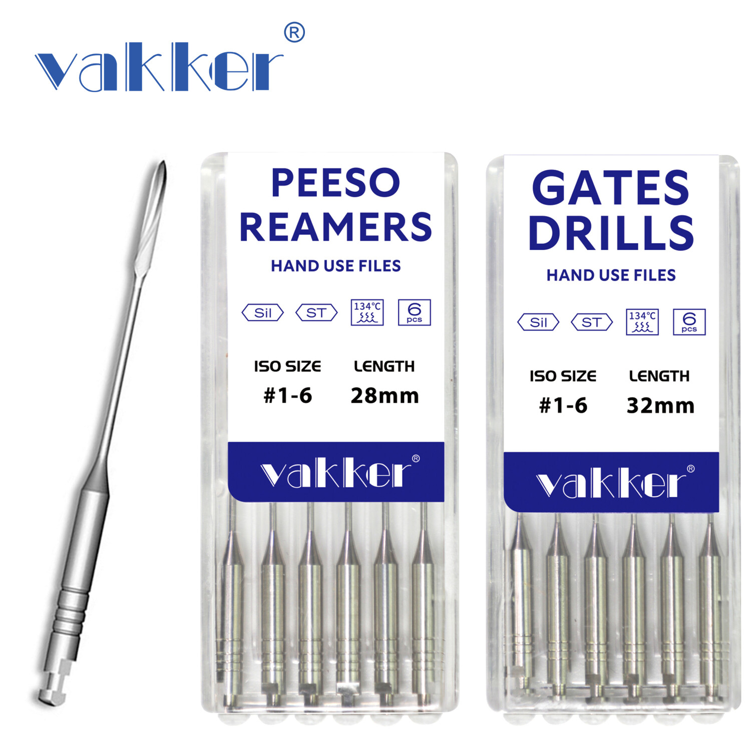 Vakker Dental Gates Glidden Drills Peeso Reamers Drills Hand Use Endo Files