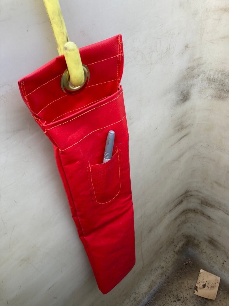 Lineman Bucket Bag, Short Switch Stick Holder, Lineman Ariel Tool, Red