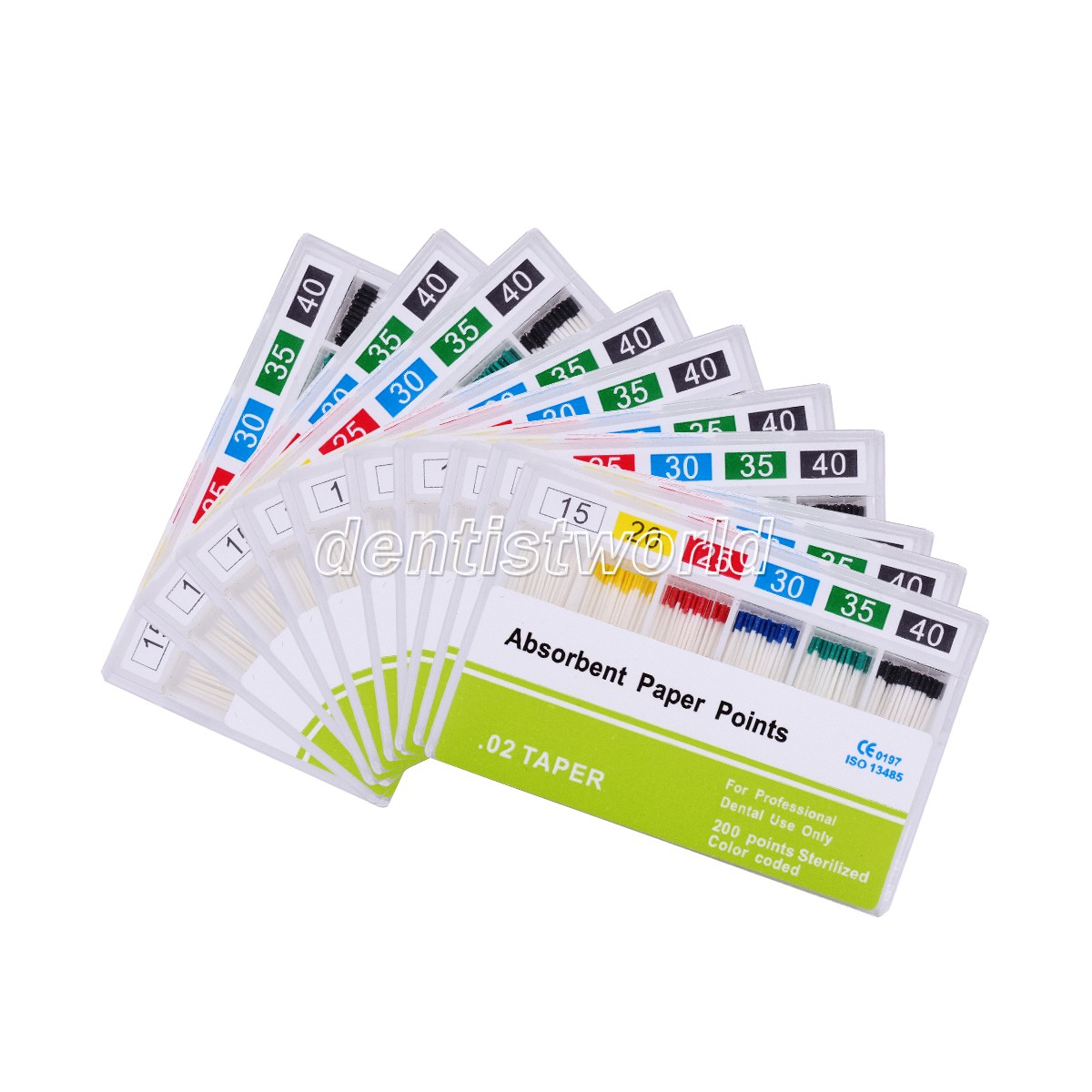 Dental Absorbent Paper Points PP 0.02 45 -80# Root Canal Endodontic Dentist Use