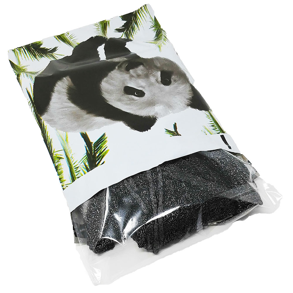 10×13 Panda Bear Poly Mailers, Black and White Self Seal Shipping Mailing Bags