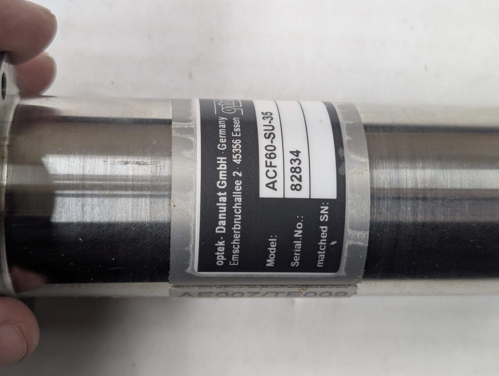 Optek Danulat ACF60-SU-35 Inline Conductivity Sensor S/N 82834 Bioprocess