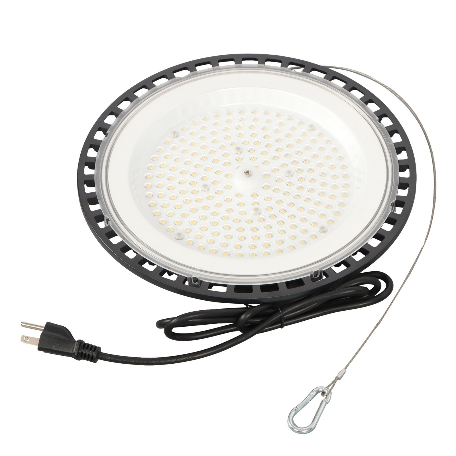 2 Pcs 150W 5000K With Safety Cord UFO LED High Bay Light Commercial Factory
