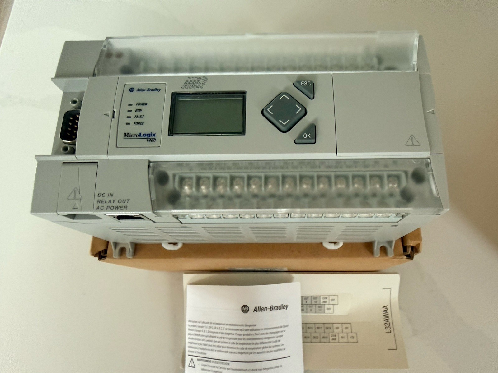 Surplus Allen Bradley 1766-L32BWA SER B MicroLogix 1400 32 Point Controller