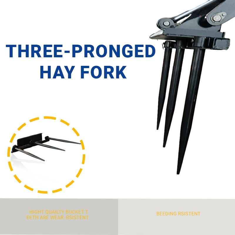 Skid Steer Pitchfork Attachment 955mm, 1000mm Width for Hay Handling