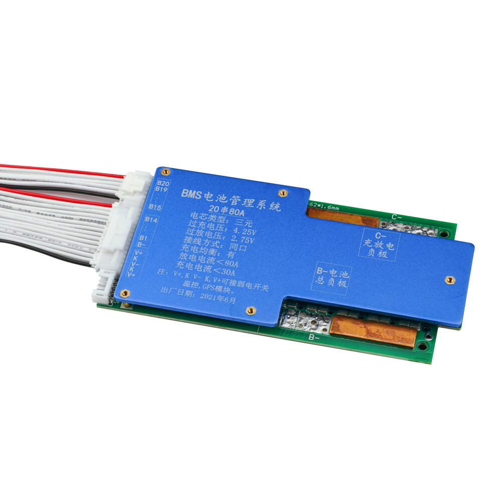 20S 72V 45A/80A Lithium Li-ion Polymer 18650 Battery BMS PCB Board w/ Balance