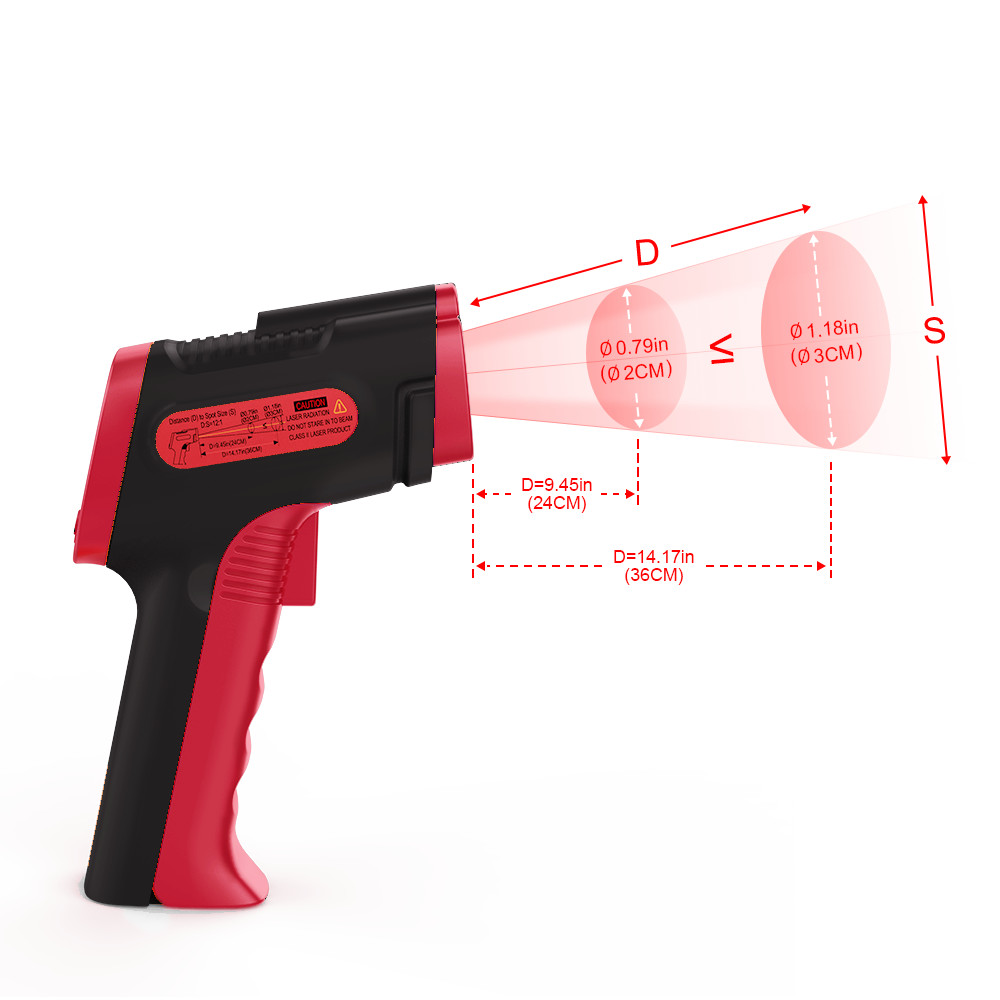 Non-Contact IR Laser Infrared Digital Temperature Thermometer Gun LCD Pyrometers
