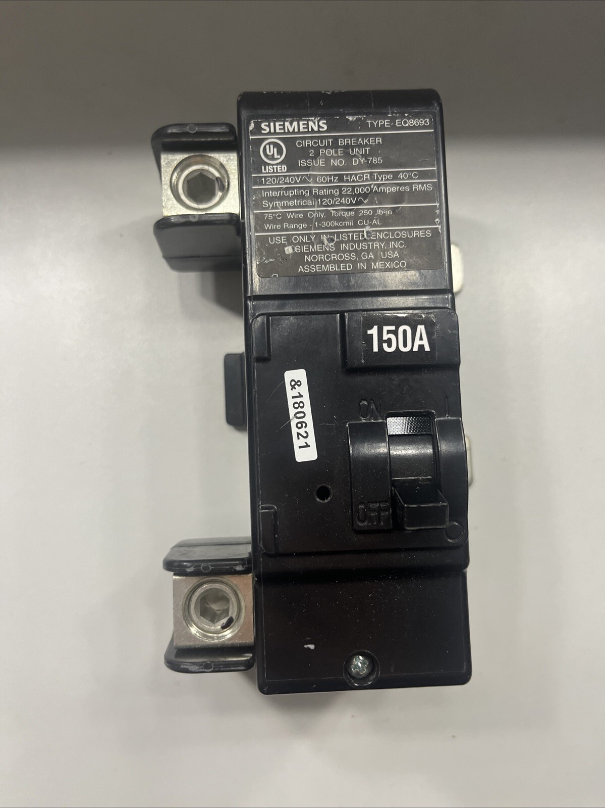 Siemens Double-Pole Main Breaker Conversion Kit 150 Amp 120V/240V 22 kA Bolt-On