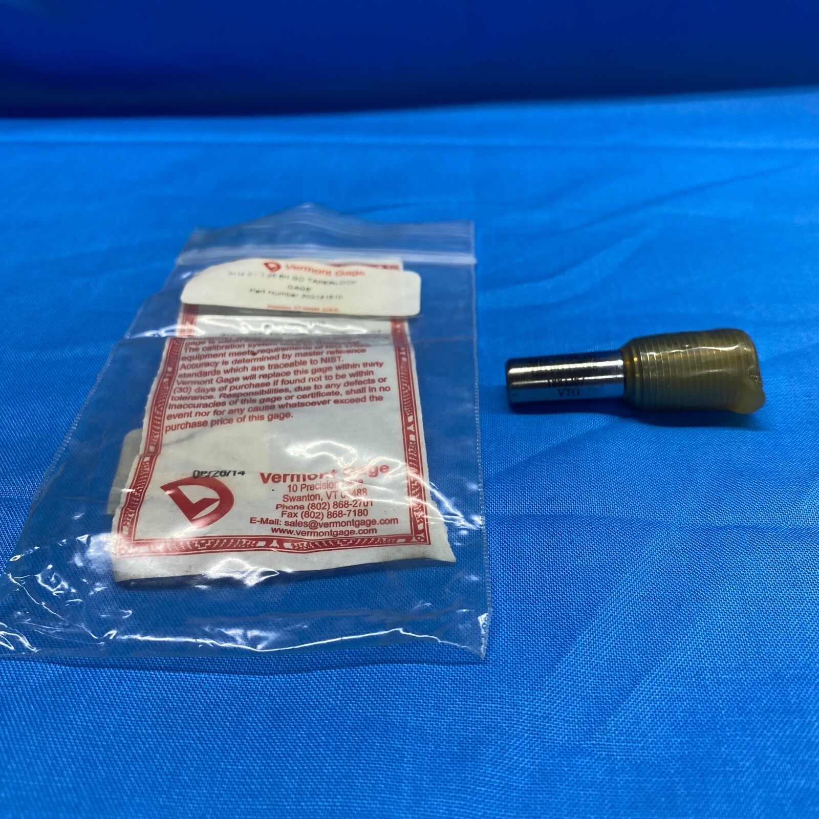 VERMONT GAGE TAPERLOCK GAGE 302131510 M14.0-1.25 6H LENGTH:1-7/8IN DIA:5/8IN