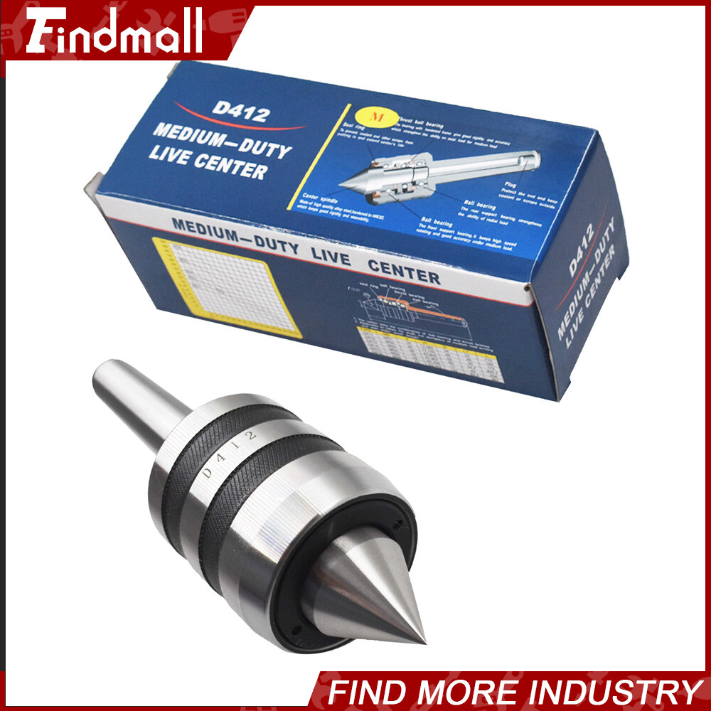Findmall MT2 Live Center Morse Taper 2MT Triple Bearing Lathe Medium Duty CNC