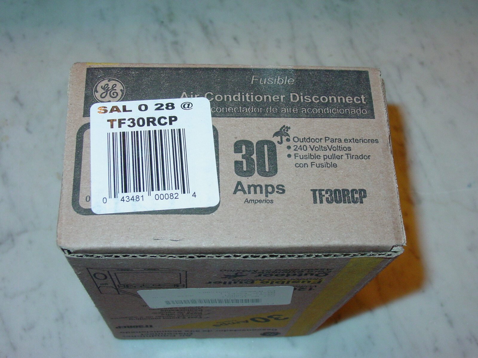 GE Air Conditioner Disconnect TF30RCP 30A 120V