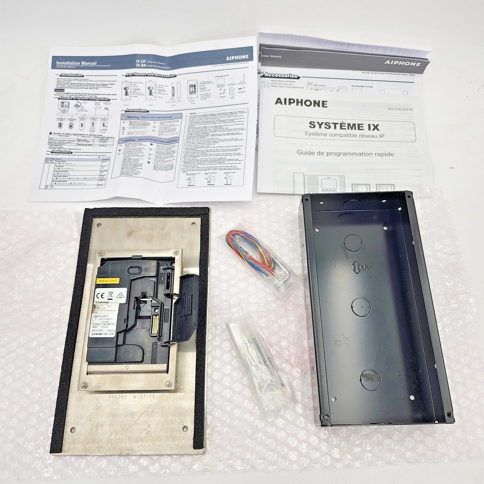 Aiphone IX-DF IP Video Door Station Flush Mount Stainless Steel Open Box