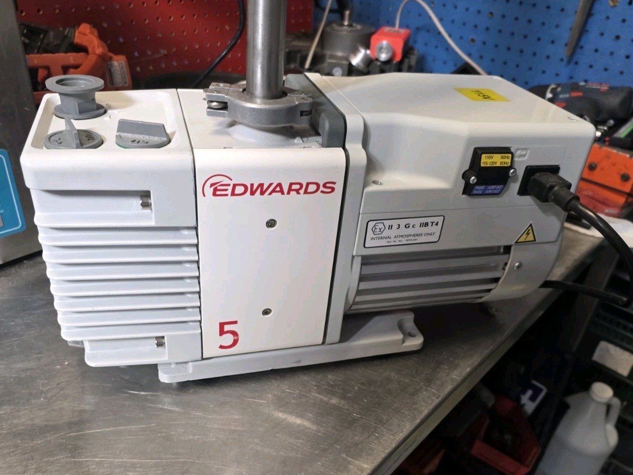 EDWARDS RV5 REBUILT DUAL STAGE MECH VANE VAC PUMP 110-208V 1PH W/12-M WARRANTY