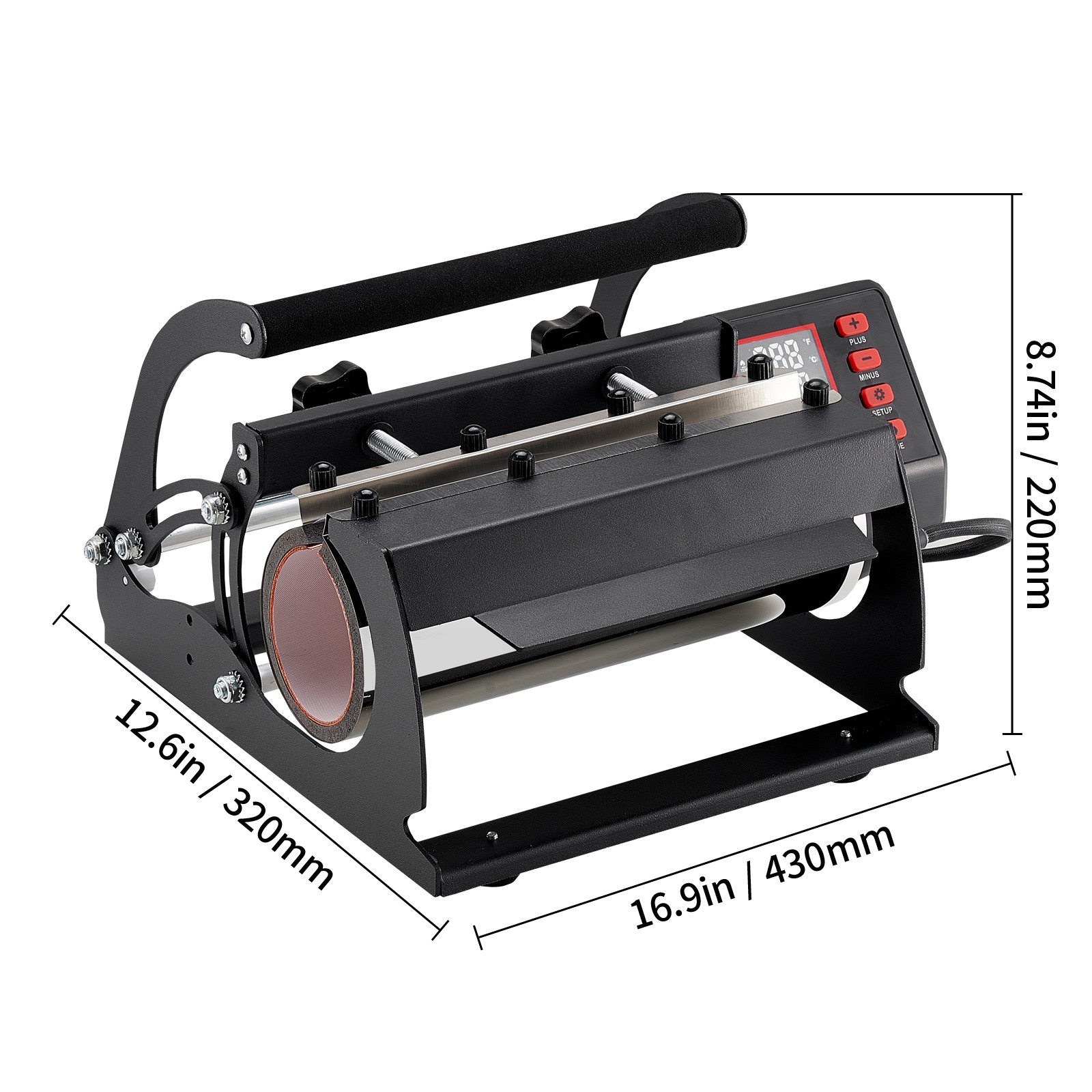 Tumbler Heat Press Machine 11-30oz Mug Press Sublimation Tumblers Black