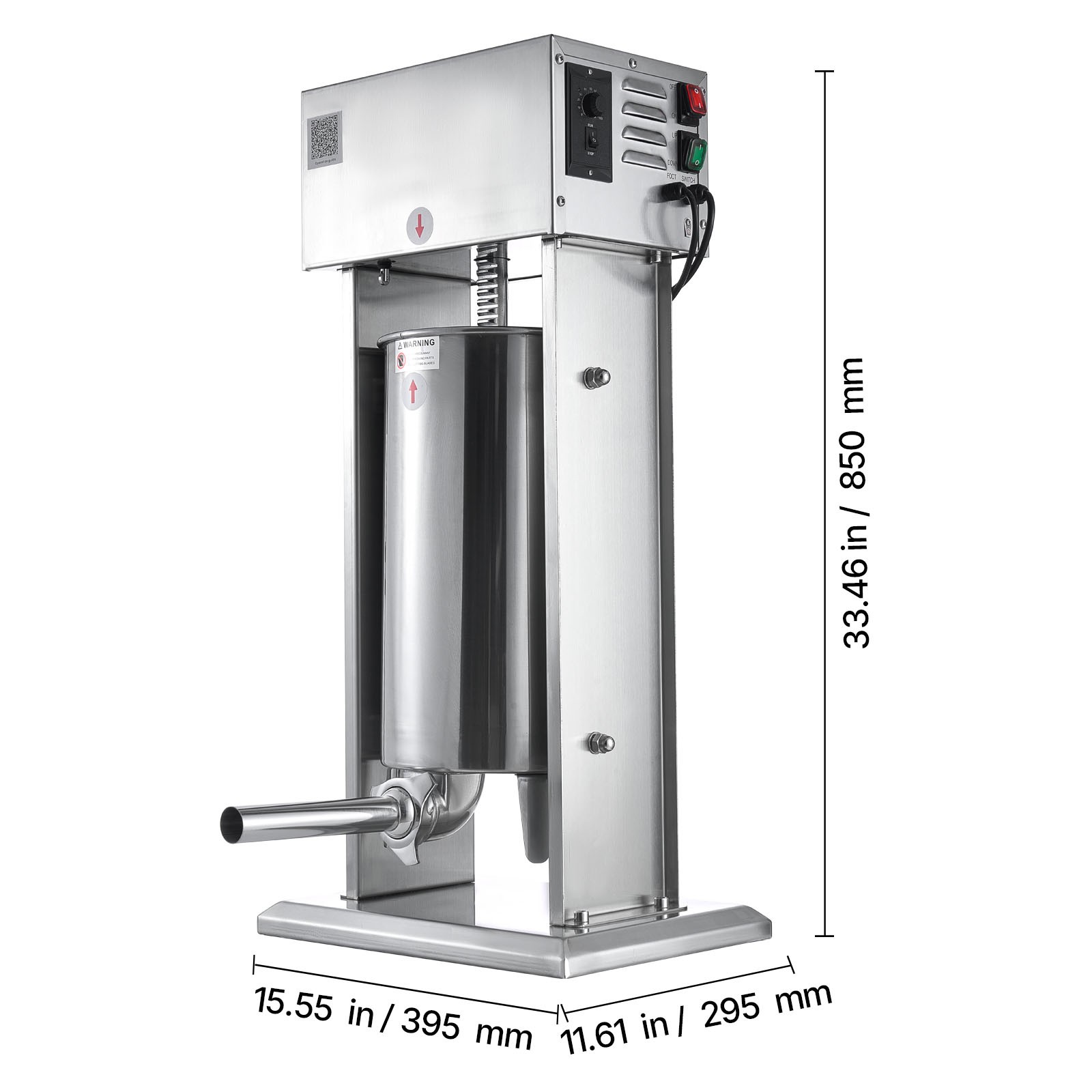 VEVOR Electric Sausage Stuffer 15L Variable Speed Sausage Maker Stainless Steel
