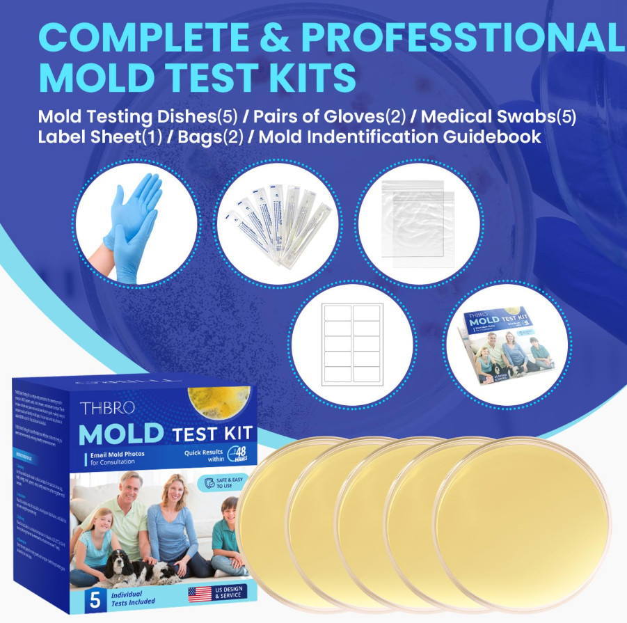 Mold Test Kit for Home Air: DIY Mold Detector with 5 Simple Detection Tests, USA