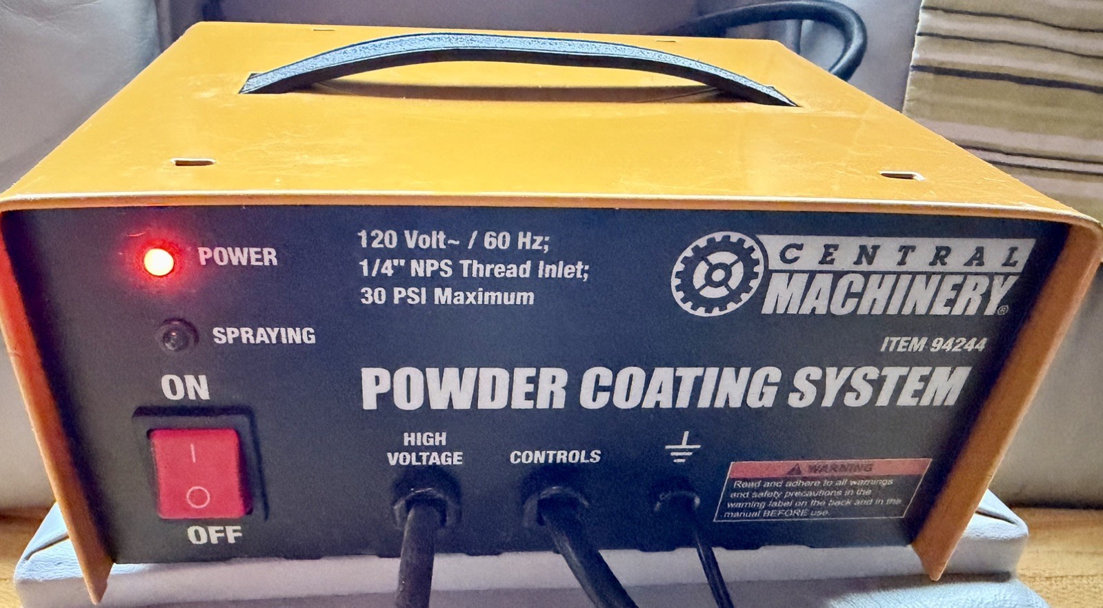 Central Machinery 94244 Powder Coating Electrostatic Gun Foot Pedal ⭐️ Tested ⭐️