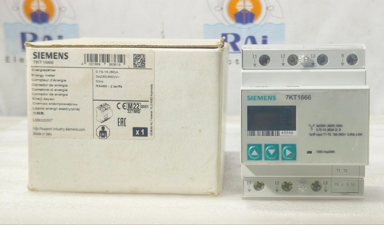 SIEMENS 7KT1666 100-240V AC 0.75-15 (80)A 0.9VA 0.6W ENERGY METER | FREE SHIP