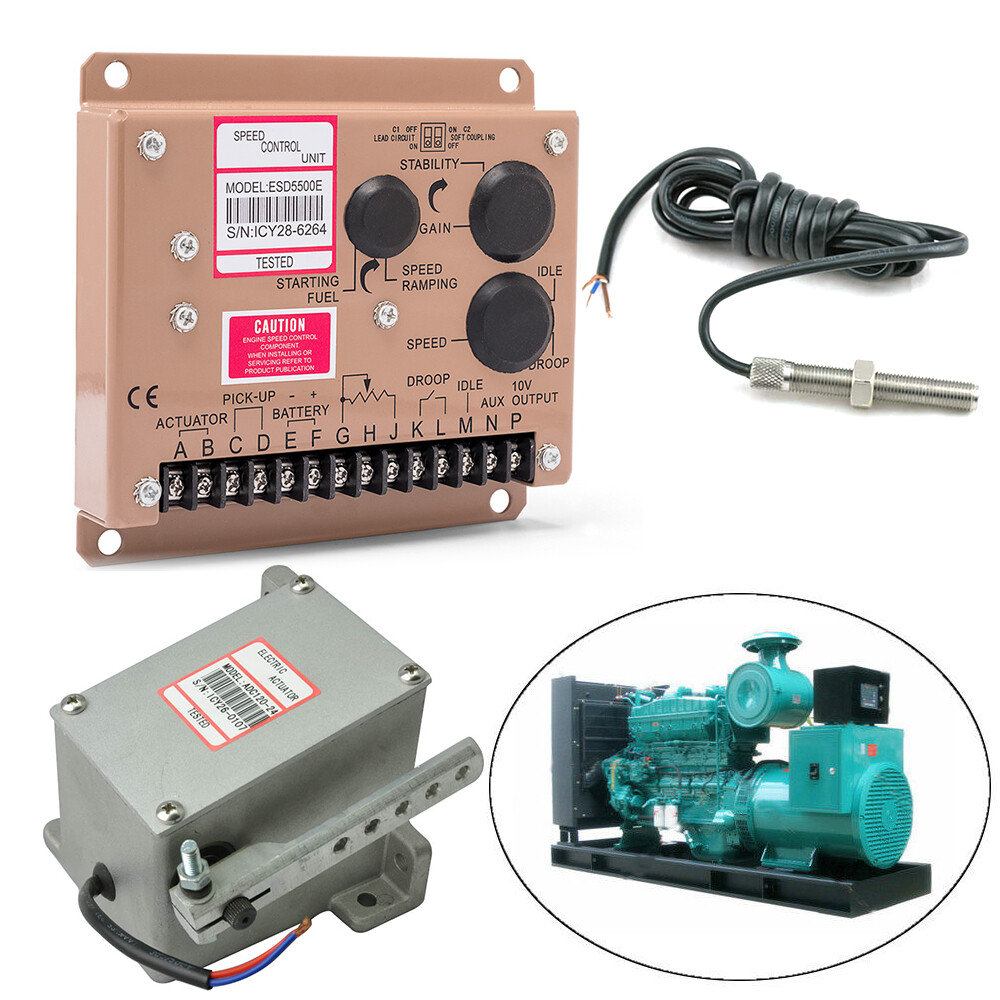 ESD5500E 12/24V Speed Governor Controller & Sensor MSP6729 & ADC120 Actuator