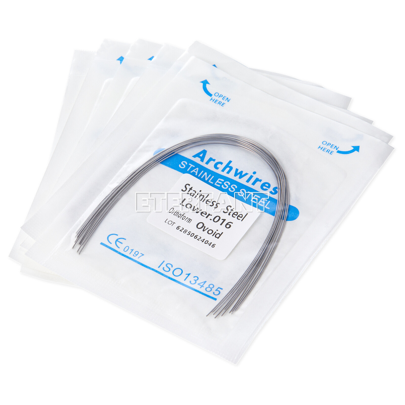 Dental Ortho Stainless Steel/NIti Super Elastic Arch Wires Round Ovoid Natural