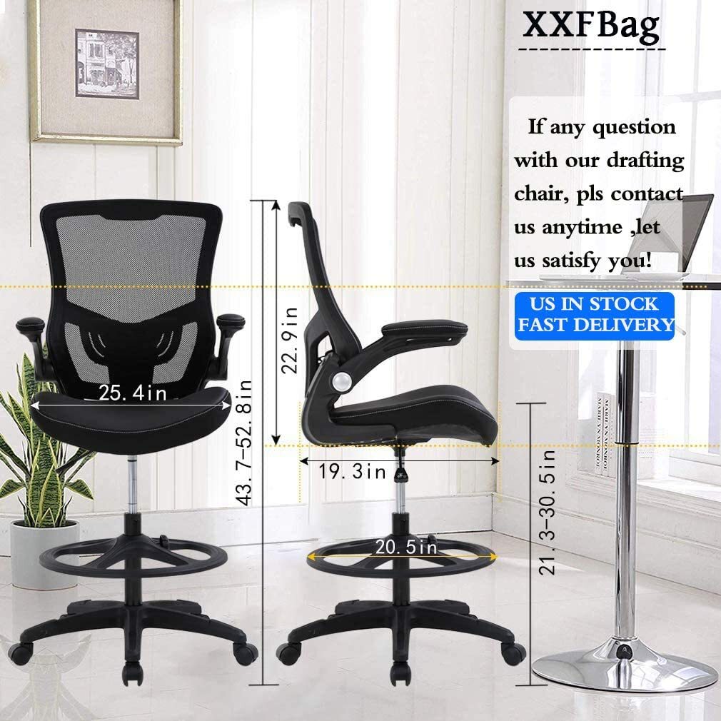Tall Adjustable Office Chair Drafting Chair for Standing Desk Drafting Stool
