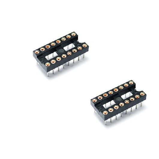 50 pcs 16Pin DIP SIP Round IC Sockets Adaptor Solder Type gold plated machined