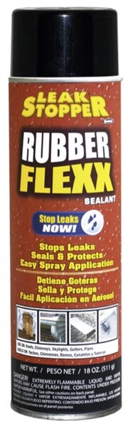 Leak Stopper Rubber Flexx 18 Oz Black Rubberized Flex Sealant Aerosol Spray