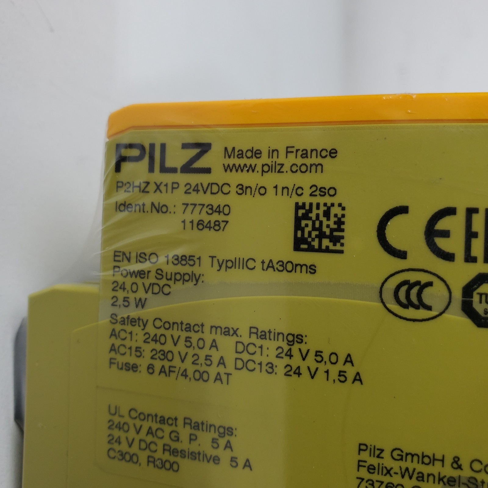 PILZ P2HZ X1P 777340 Safety Relay, New Sealed!