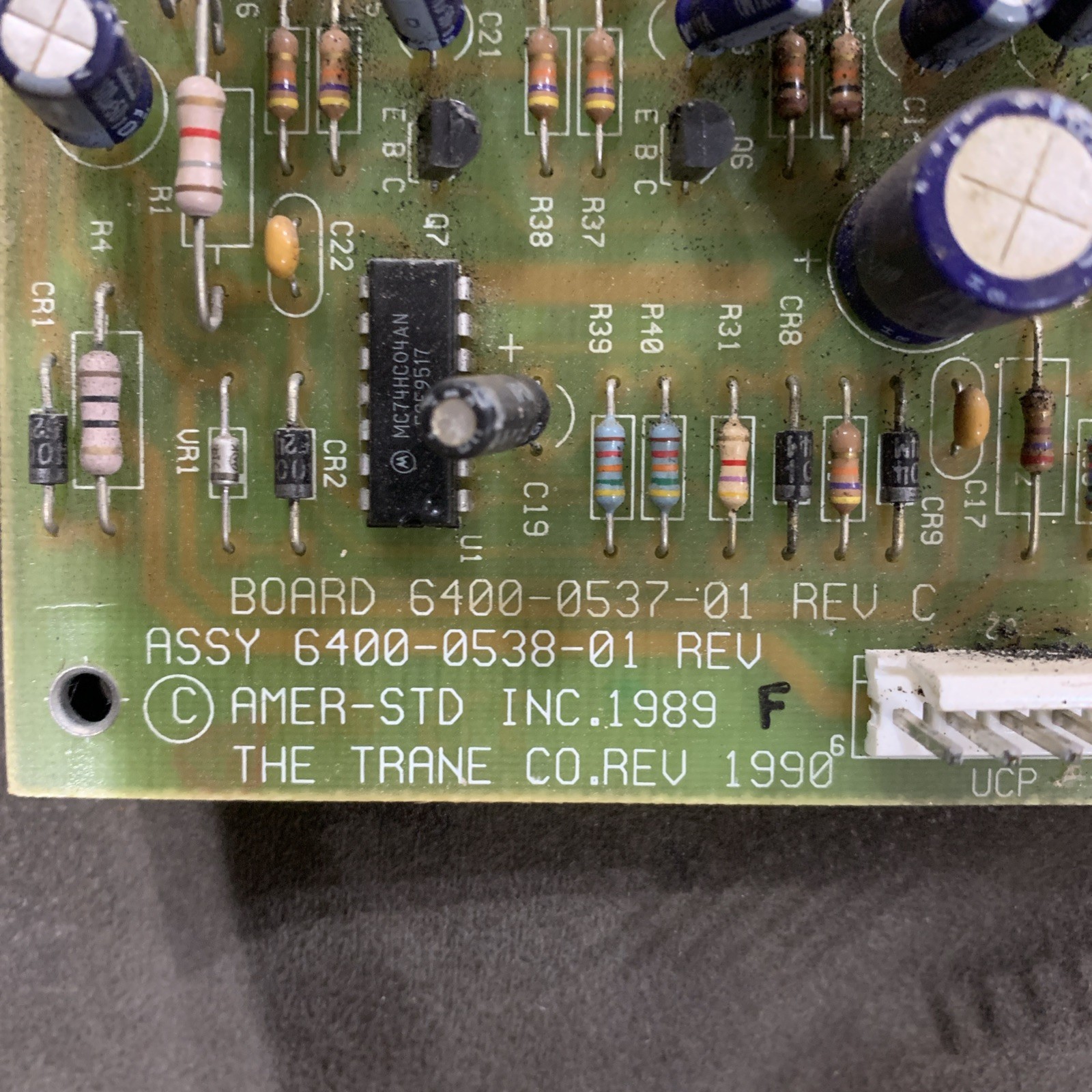 Trane Control Board X13650386-01 for 6400-0537-01 Rev C, 6400-0538-01 Rev