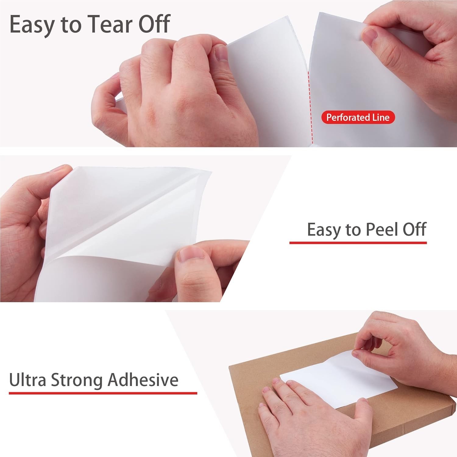 Dual Stack 1000 Count 4×6 Thermal Labels – Easy Separation & Strong Adhesive