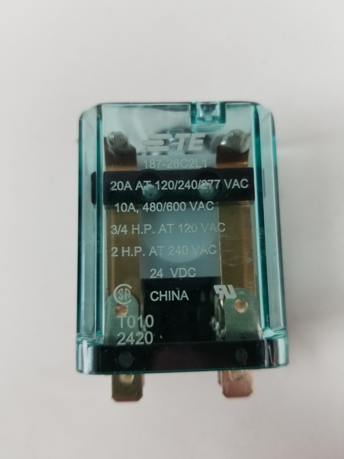25 Potter&Brumfield TE 187-26C2L1 3-1608065-3 20A 24V General Purpose Relay NEW