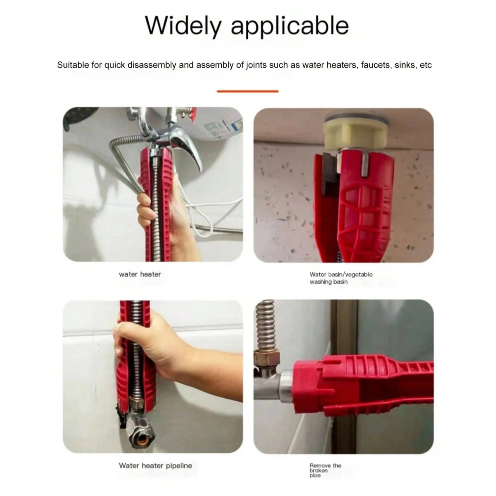 5-in-1 Faucet Sink Bathroom Installation Wrench Tools for Plumbers & Homeowners