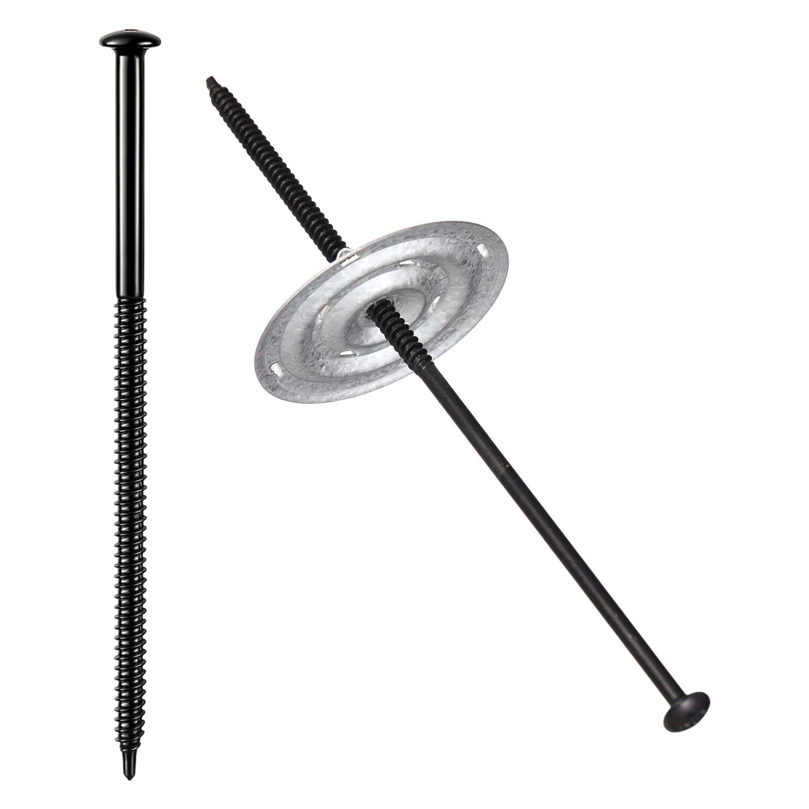 1 Pack 6” Black Structural Wood Screws Heavy Duty Exterior Fasteners with Ph…