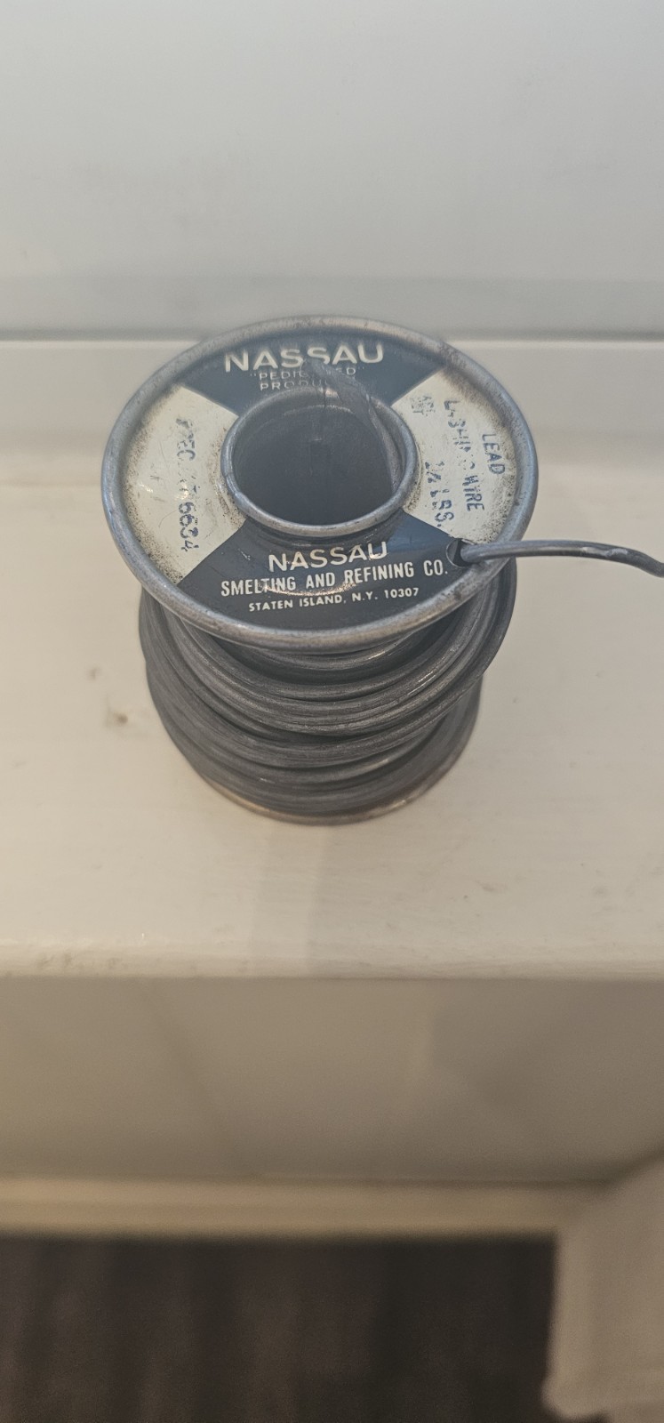 Nassau Lead Lashing Wire with Copper Core ~1 Lb