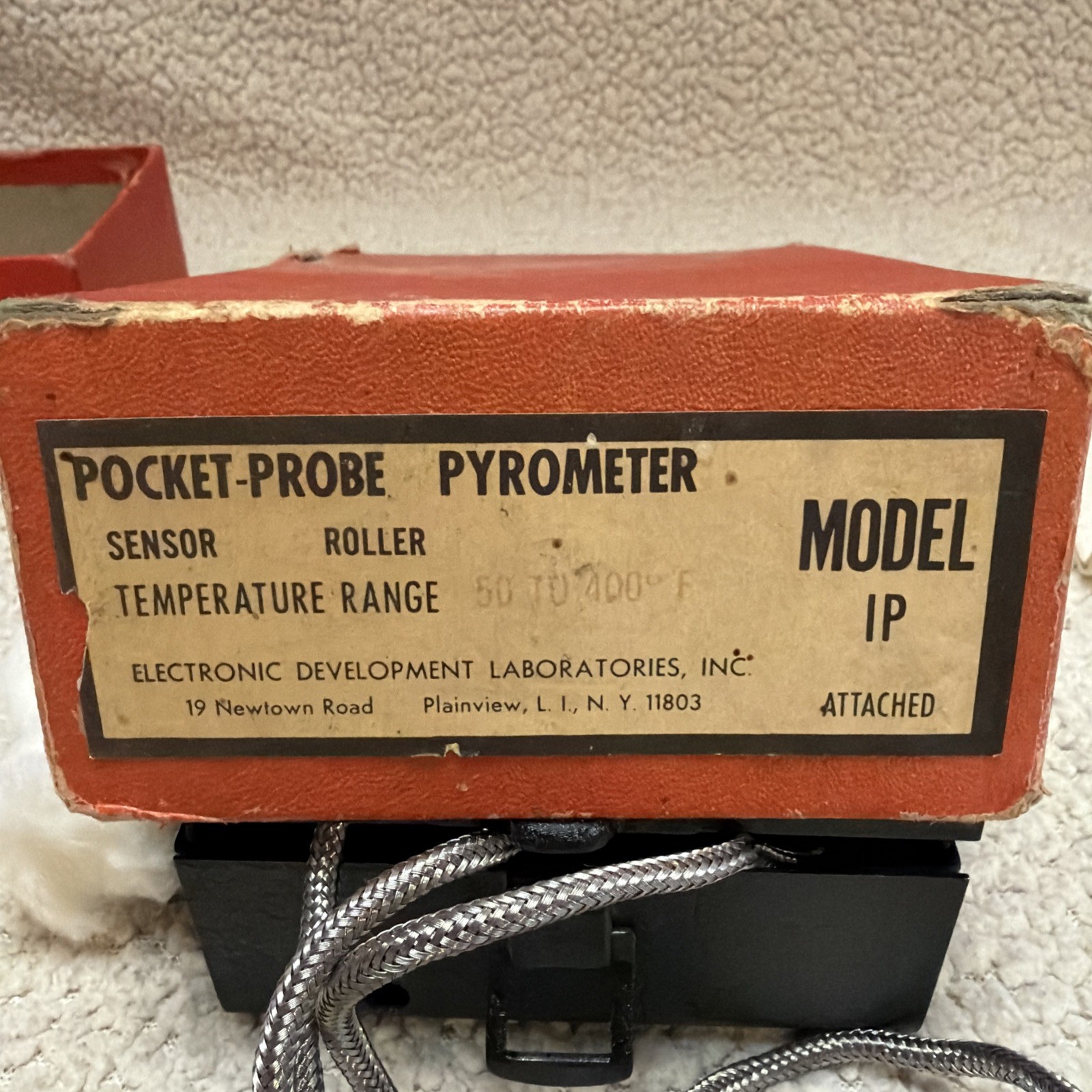 Vintage EDL Pocket-Probe Pyrometer Series II Model IP 50-400°F USA Box Manual