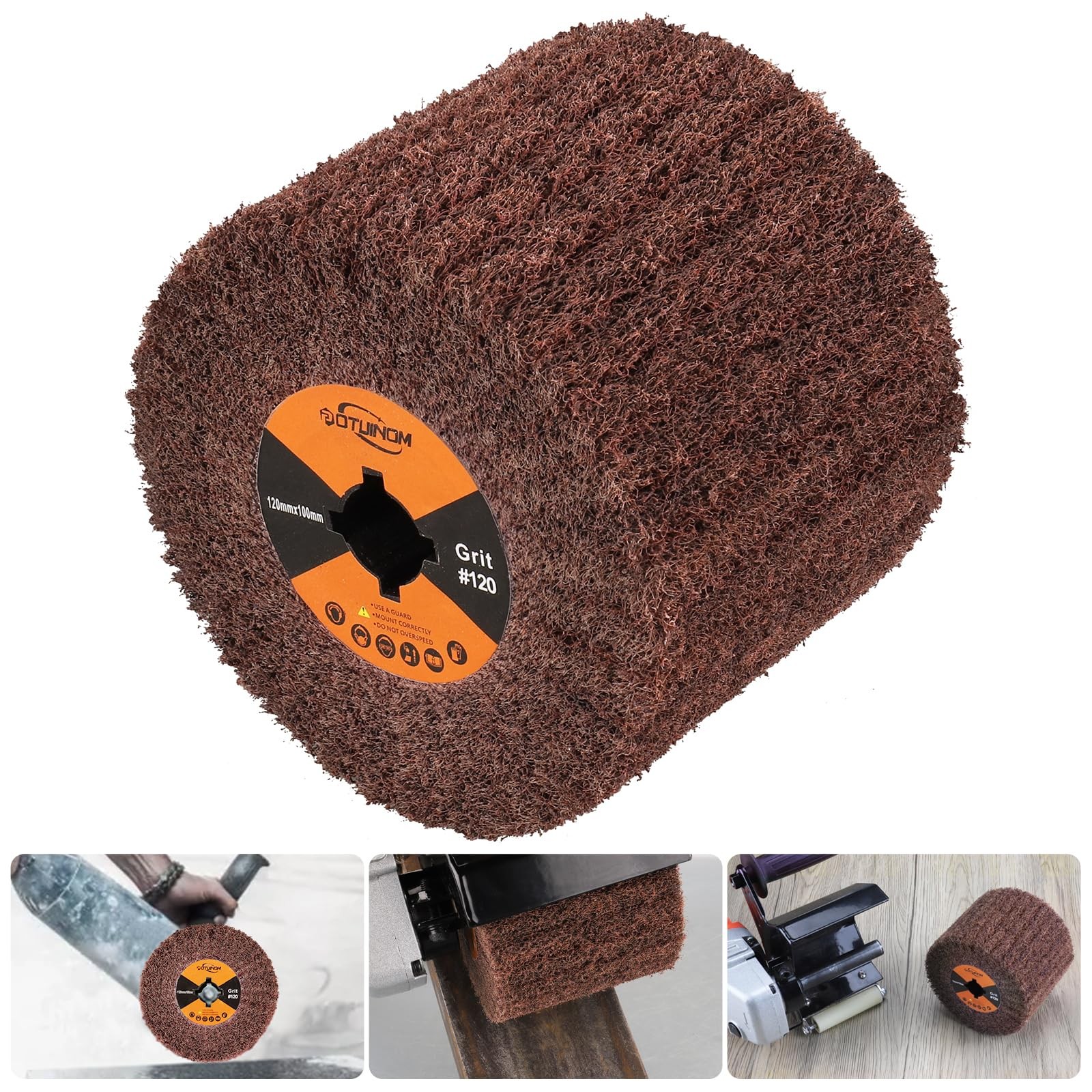 Non-Woven Wheel Surface Conditioning Tool, 120 Grit 120 x 100 x 19 mm Abrasiv…