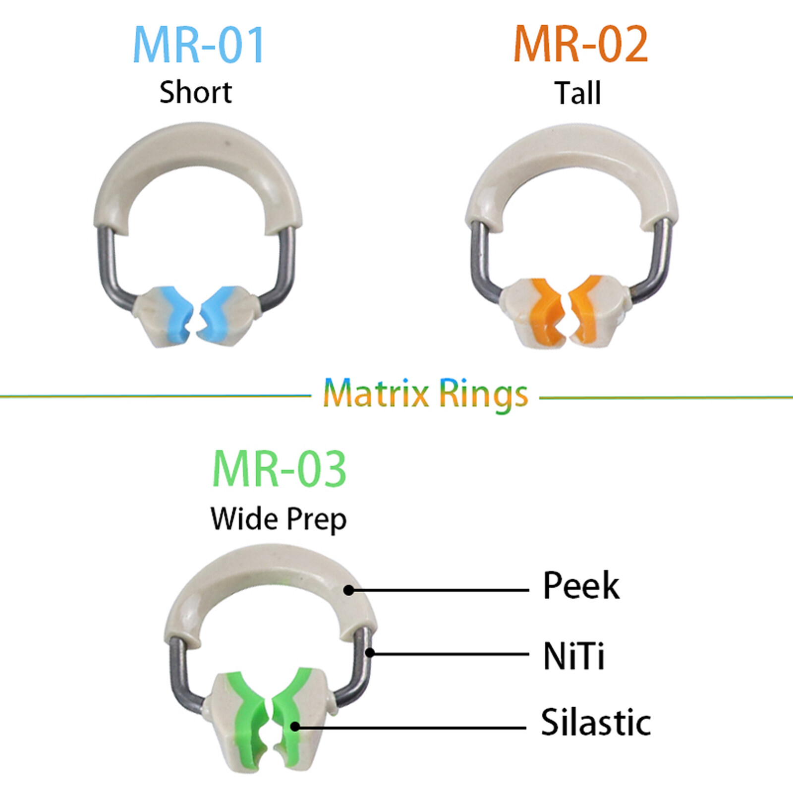 Palodent V3 Plus Style Dental Sectional Matrix Band Narrow Ring Clamp FDA
