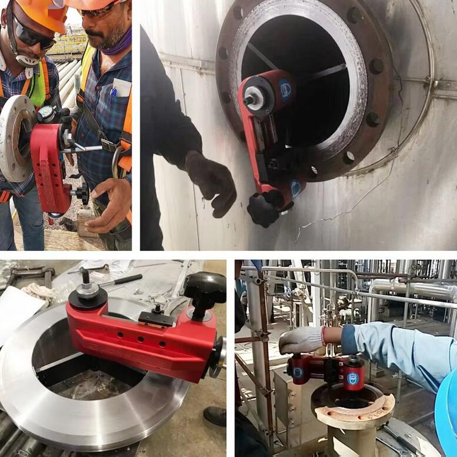 Manual Flange Facer, Hand Powered Quick Facer for Flange/ Pipe Repair 1-13.7″