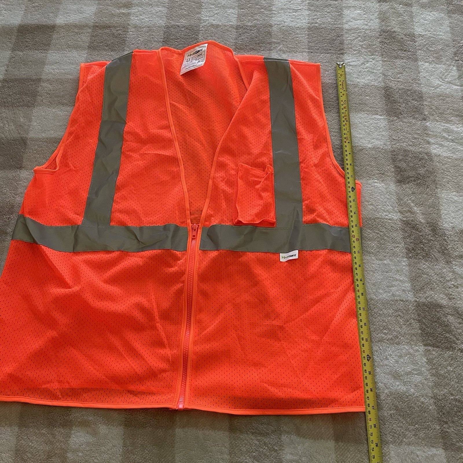 Honeywell Hi-Visibility Orange/Gray Reflective Safety Vest Zip Front