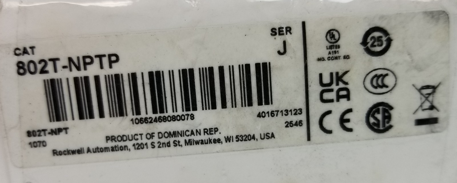 Allen-Bradley 802T-NPTP Limit Switch Oil Tight 4-Circuit 2NO/2NC 1/2″ NPT NEW