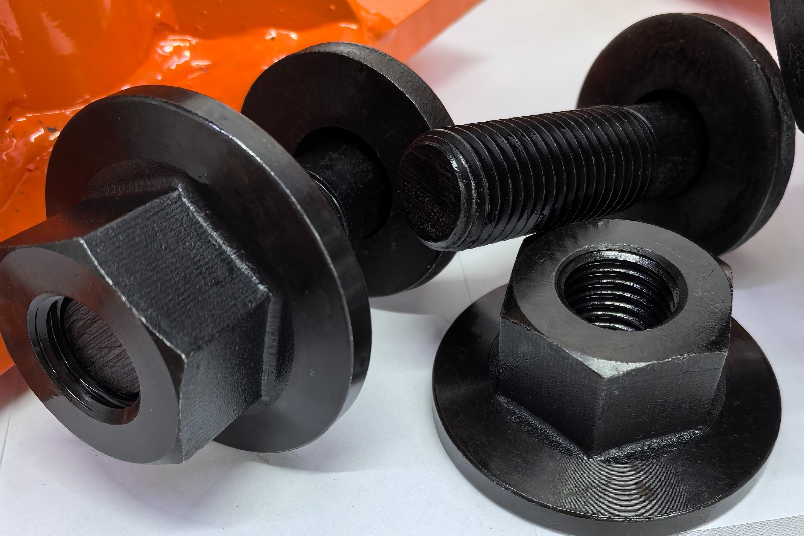Pair 8×6.5 9000LB Shipping Container Caster Moving Wheels Lug Bolt-On w/ Handle