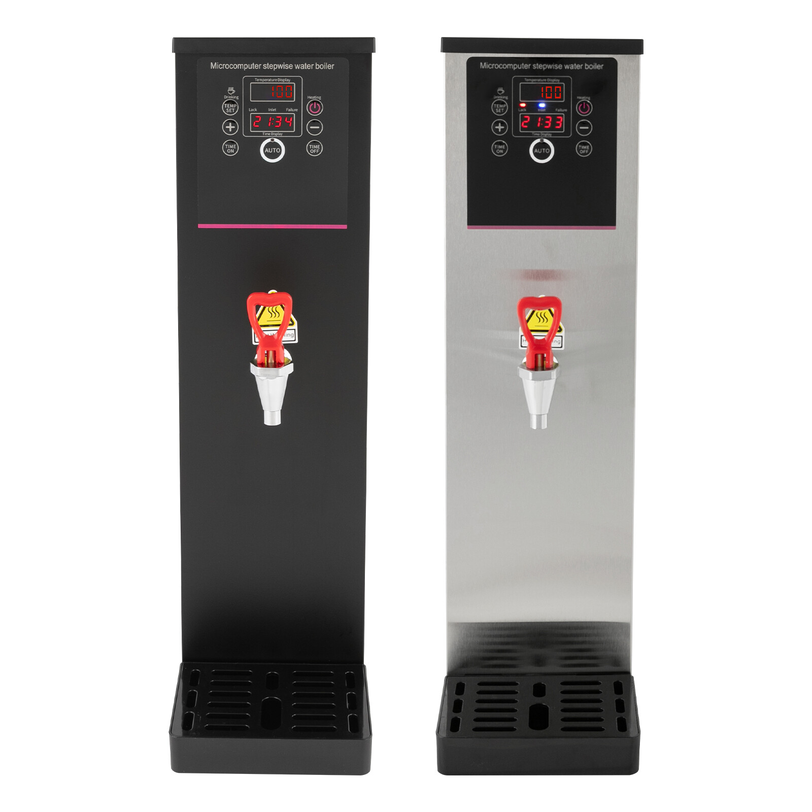 3.96gal Eletric Water Boiler Stainless Steel Hot Water Dispenser Black/Silver