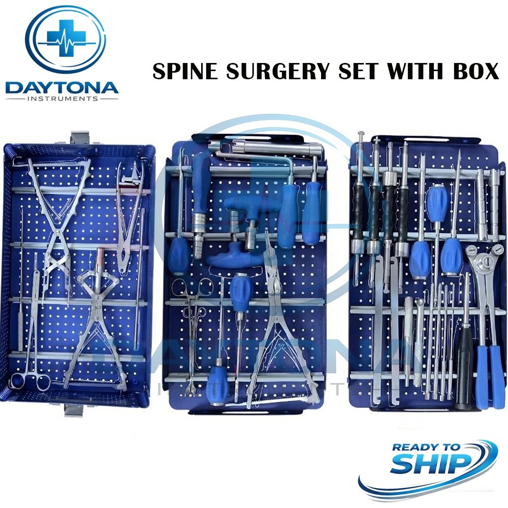 SPINE SURGERY INSTRUMENTS SET WITH ALUMINIUM BOX
