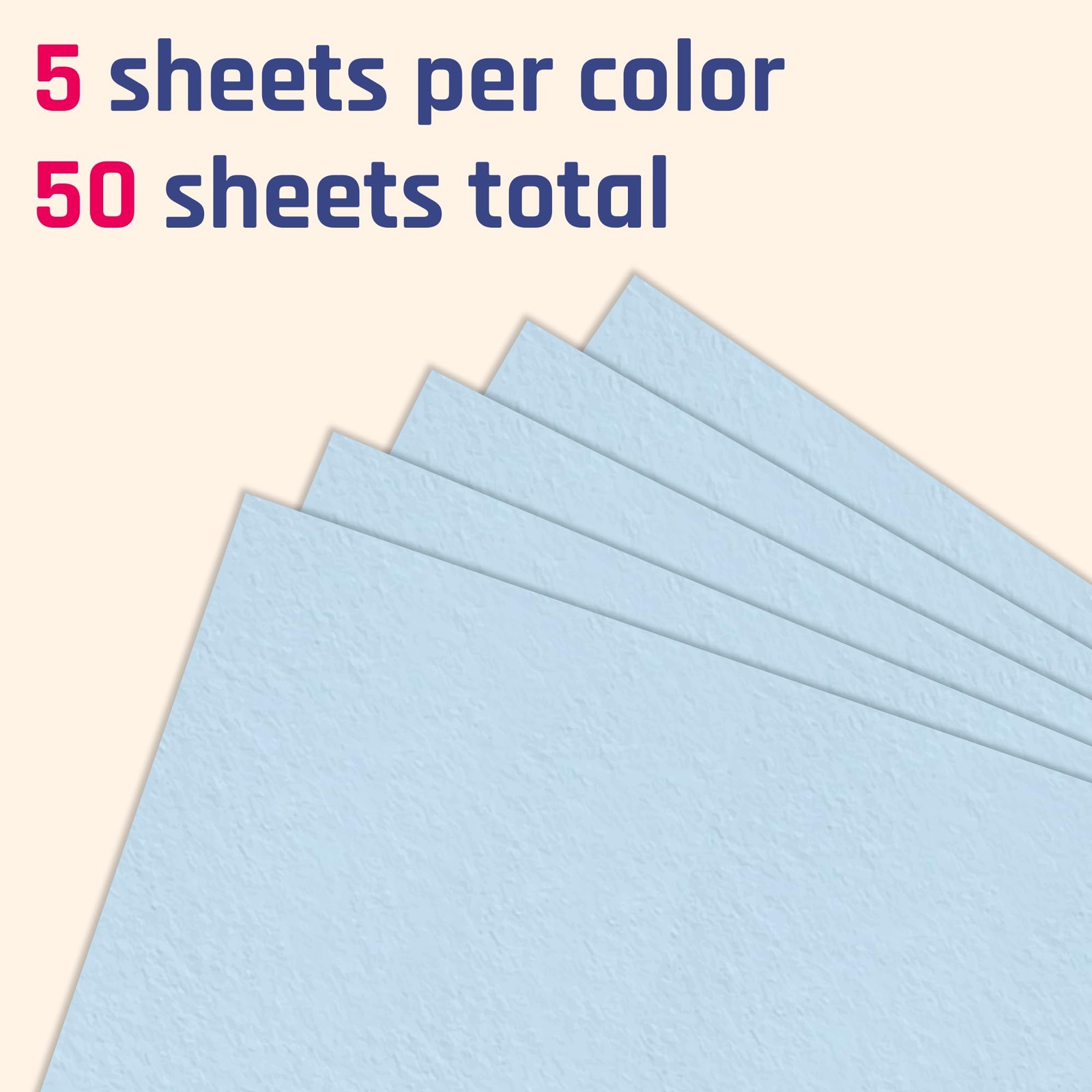 50 Sheets, (32 lb/120 gsm) – Colored Paper Card Stock for Printer, Colorful C…