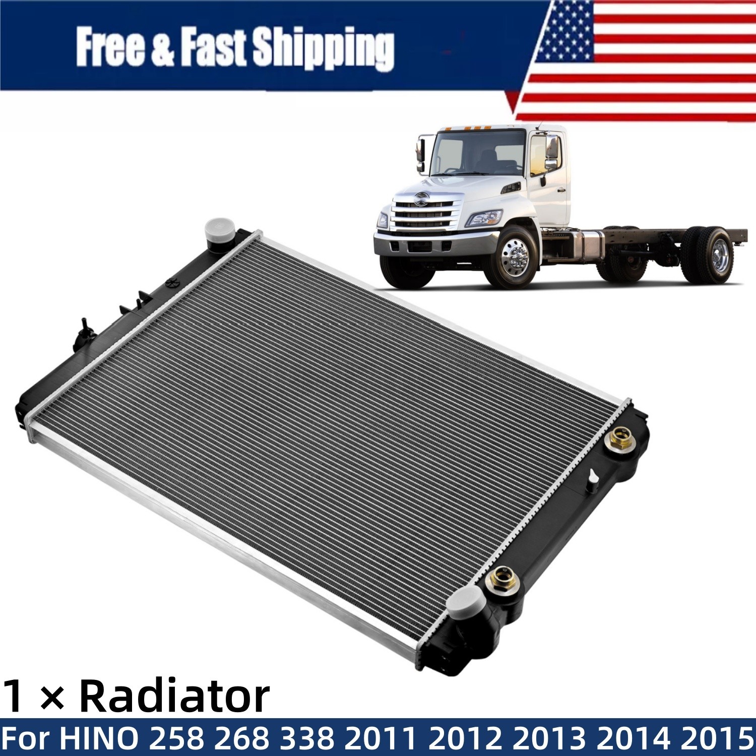 NEW Radiator For HINO 258, 268, 338 – 2011-2015 # 16400E0E31